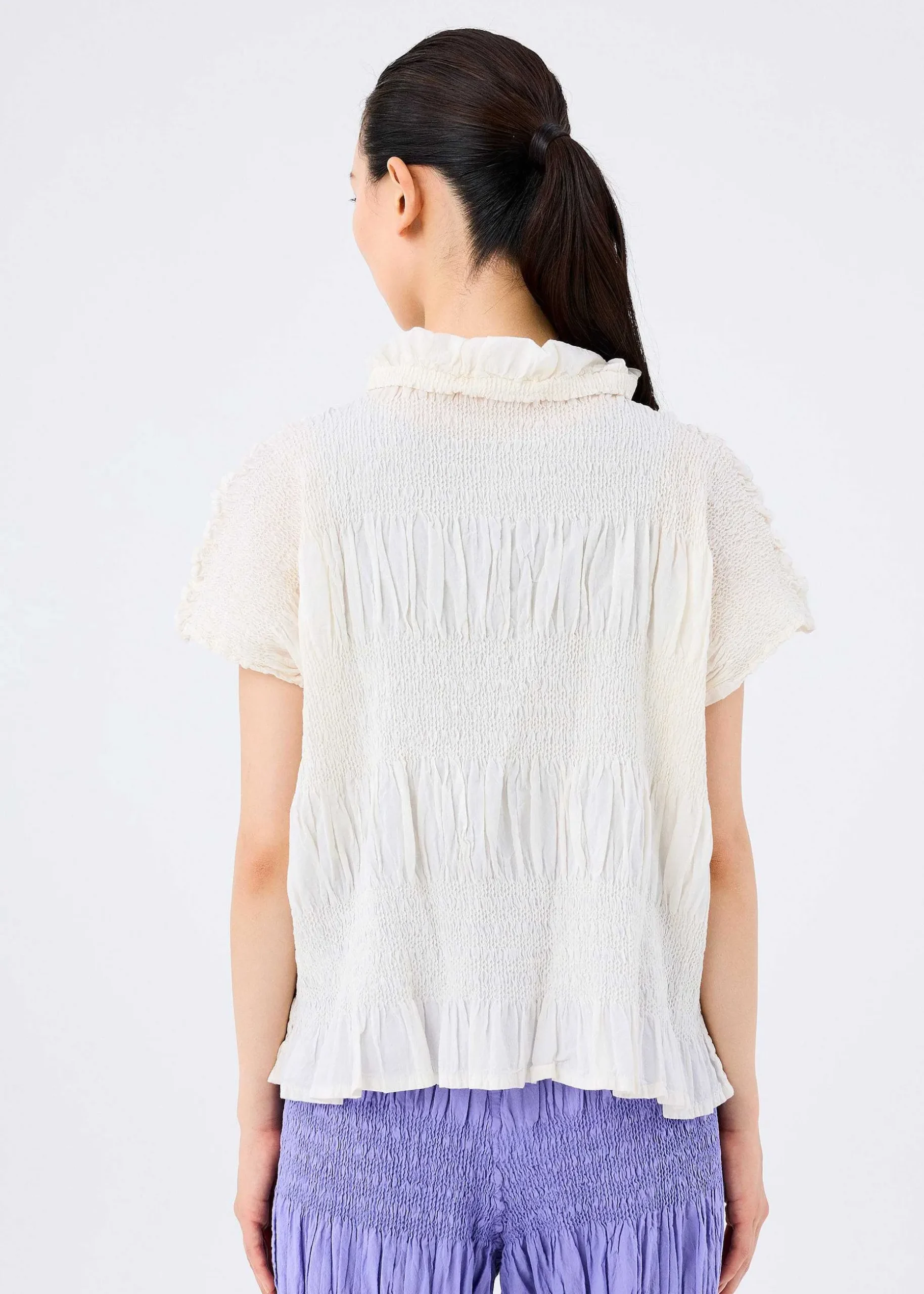 ISSEY MIYAKE Top|Shrink Stripe