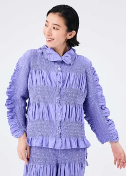 ISSEY MIYAKE Cardigan|Shrink Stripe