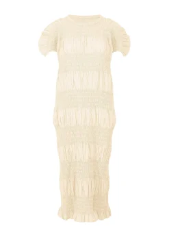 ISSEY MIYAKE Dress|Shrink Stripe