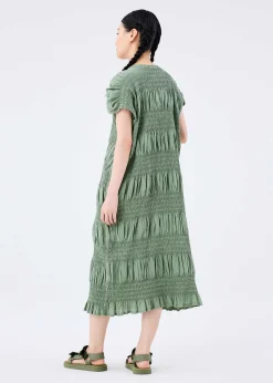 ISSEY MIYAKE Dress|Shrink Stripe