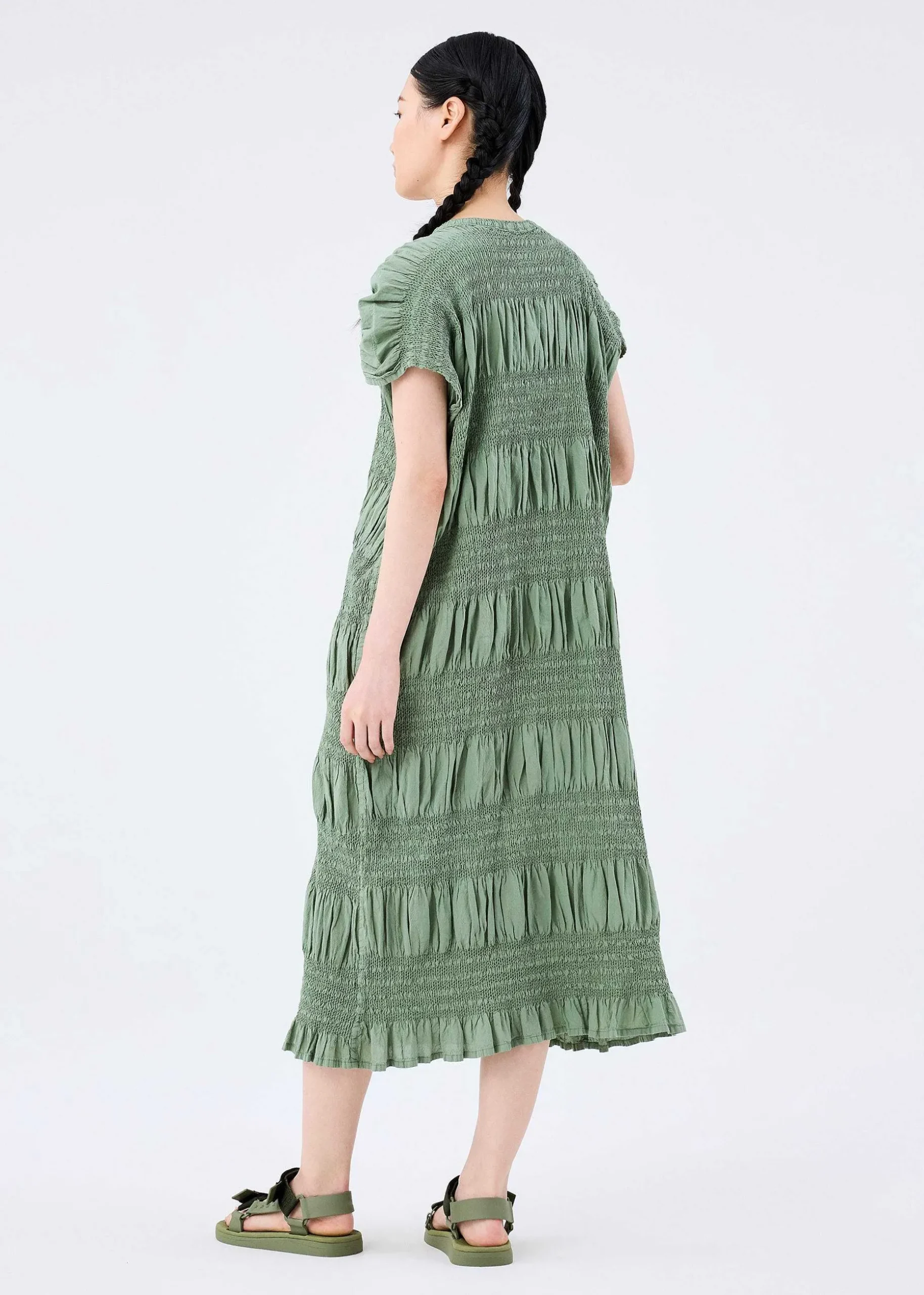 ISSEY MIYAKE Dress|Shrink Stripe