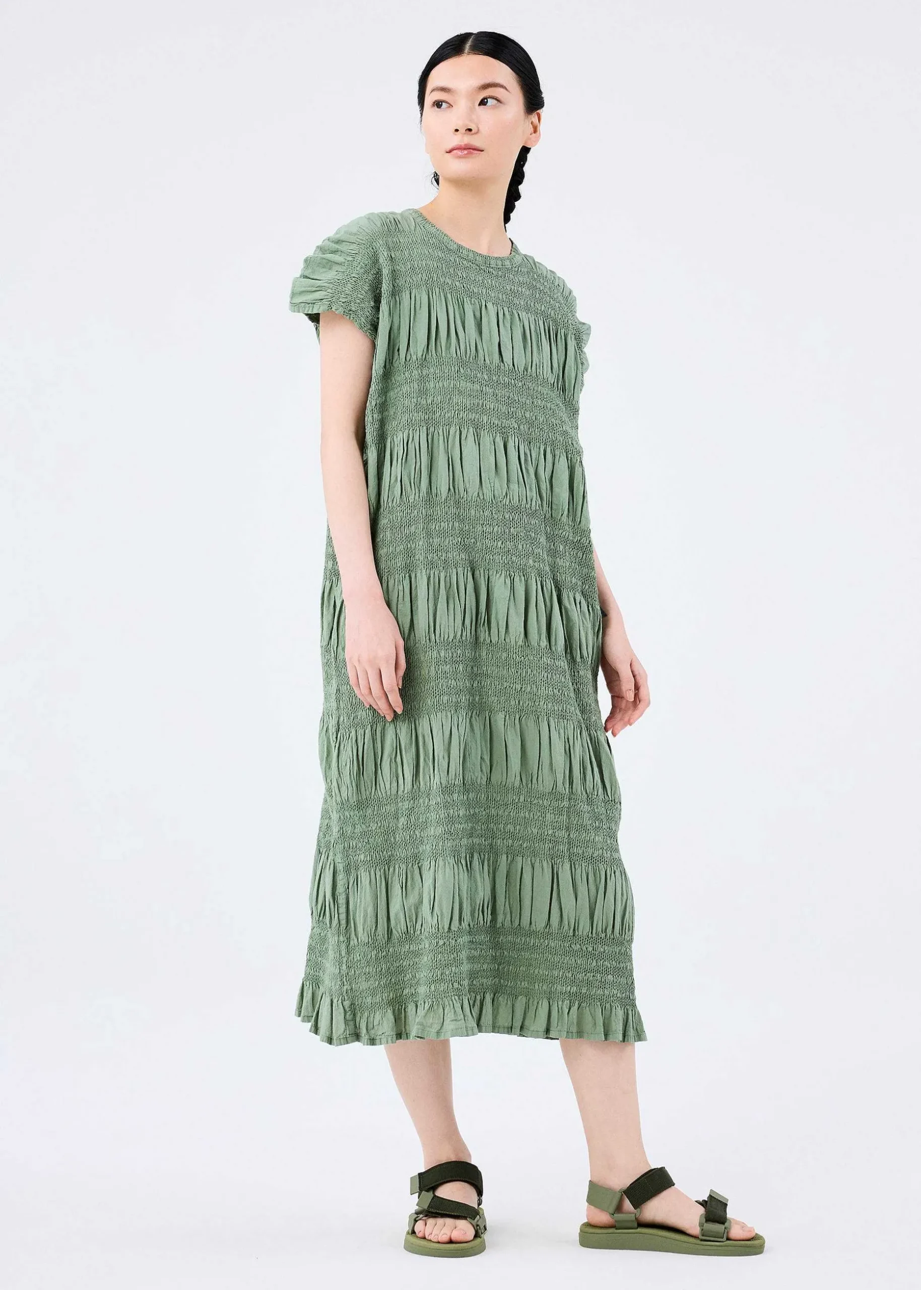 ISSEY MIYAKE Dress|Shrink Stripe