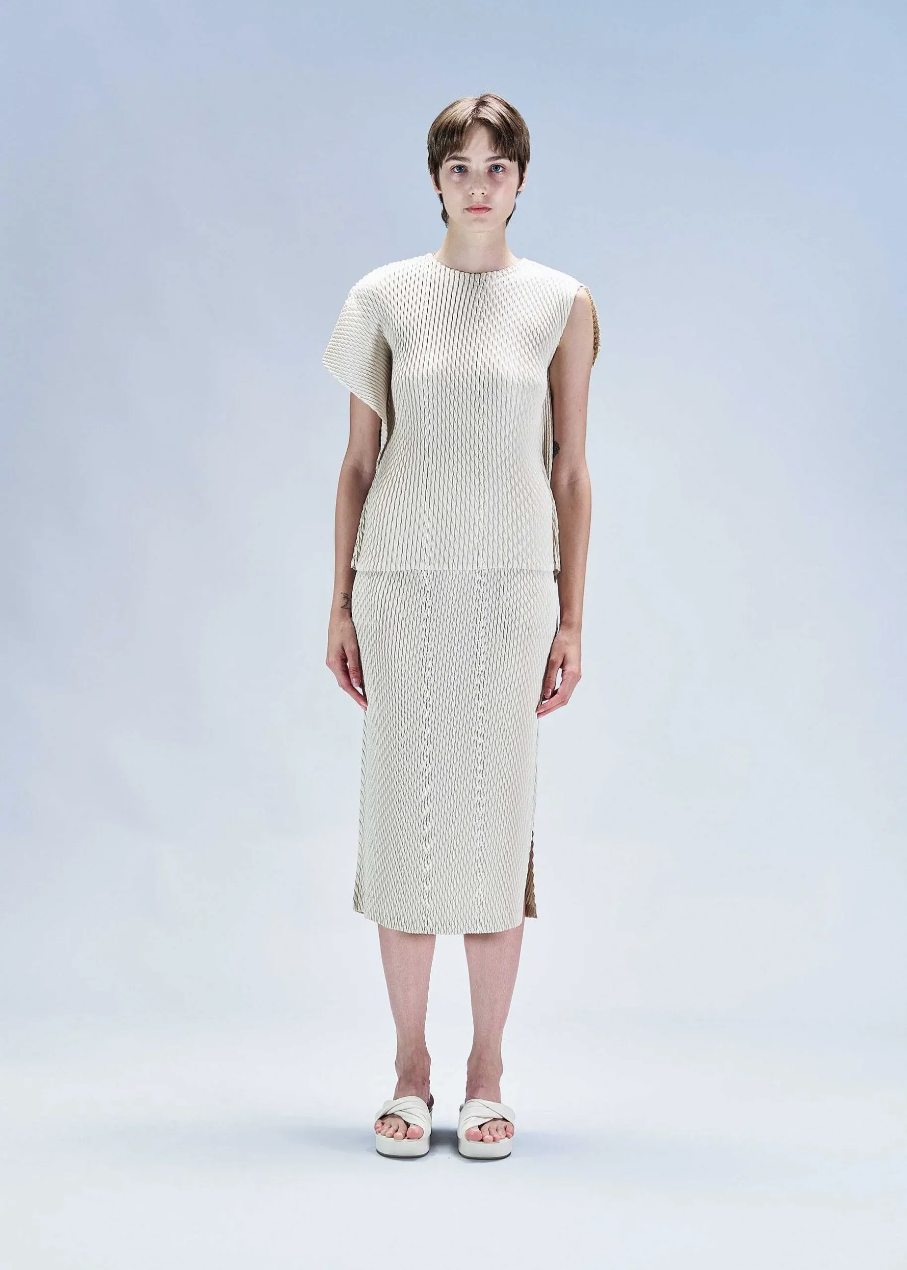 ISSEY MIYAKE Top|Sleek Pleats