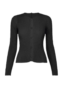 ISSEY MIYAKE Cardigan|Spongy Bk-46 Black