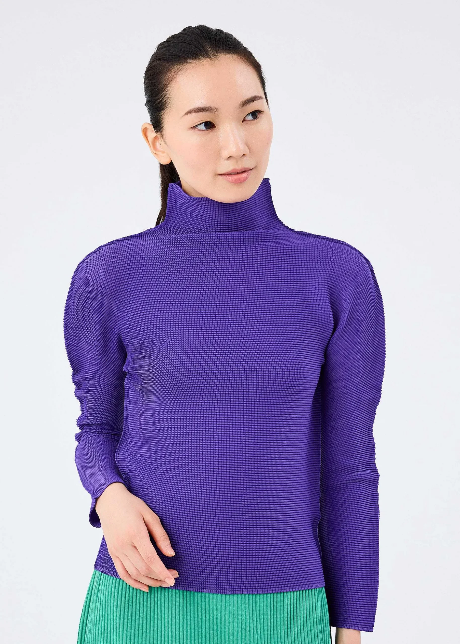 ISSEY MIYAKE Top|Stretch Pleats 1