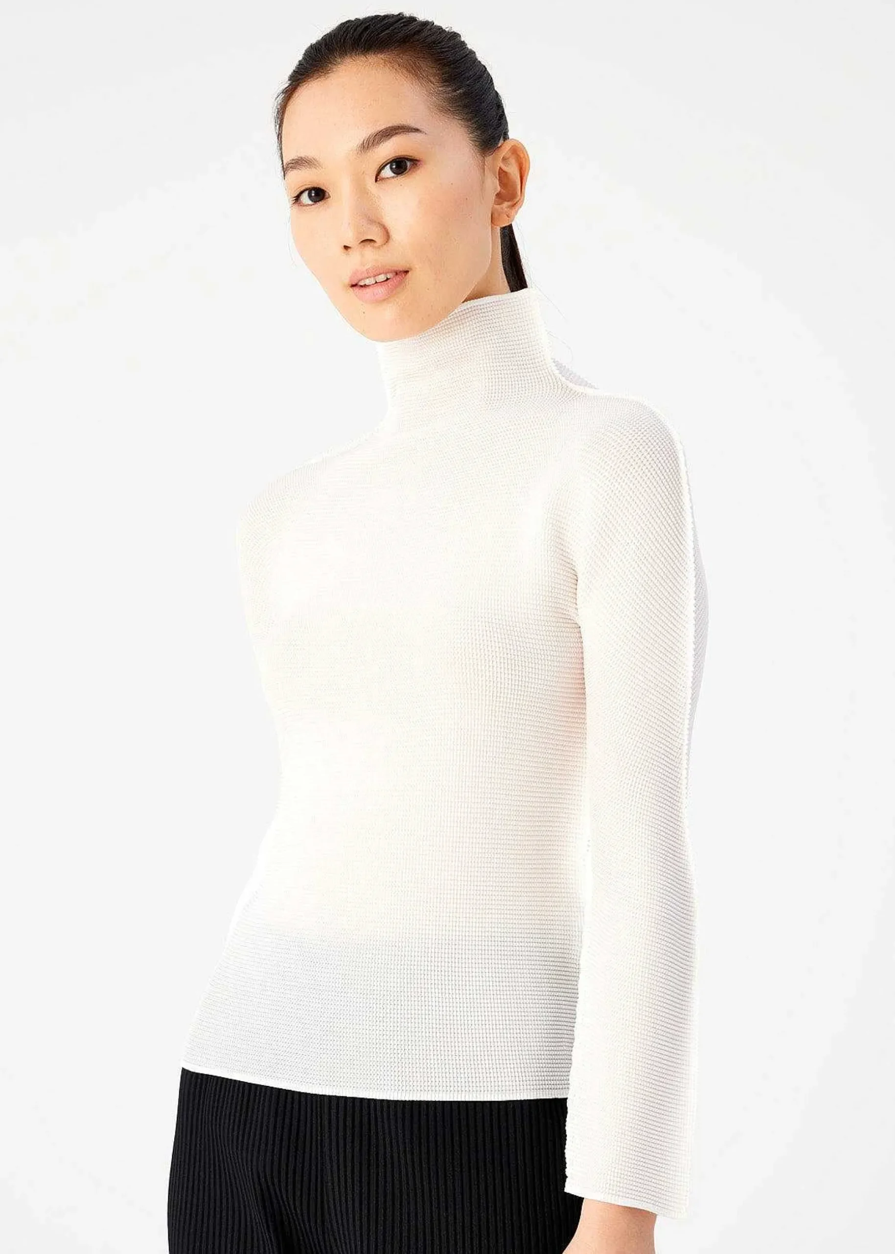 ISSEY MIYAKE Top|Stretch Pleats