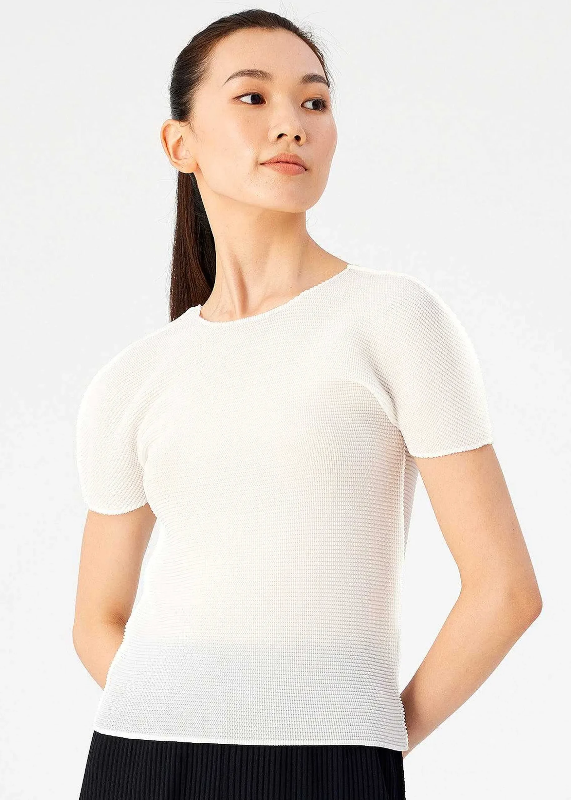ISSEY MIYAKE Top|Stretch Pleats