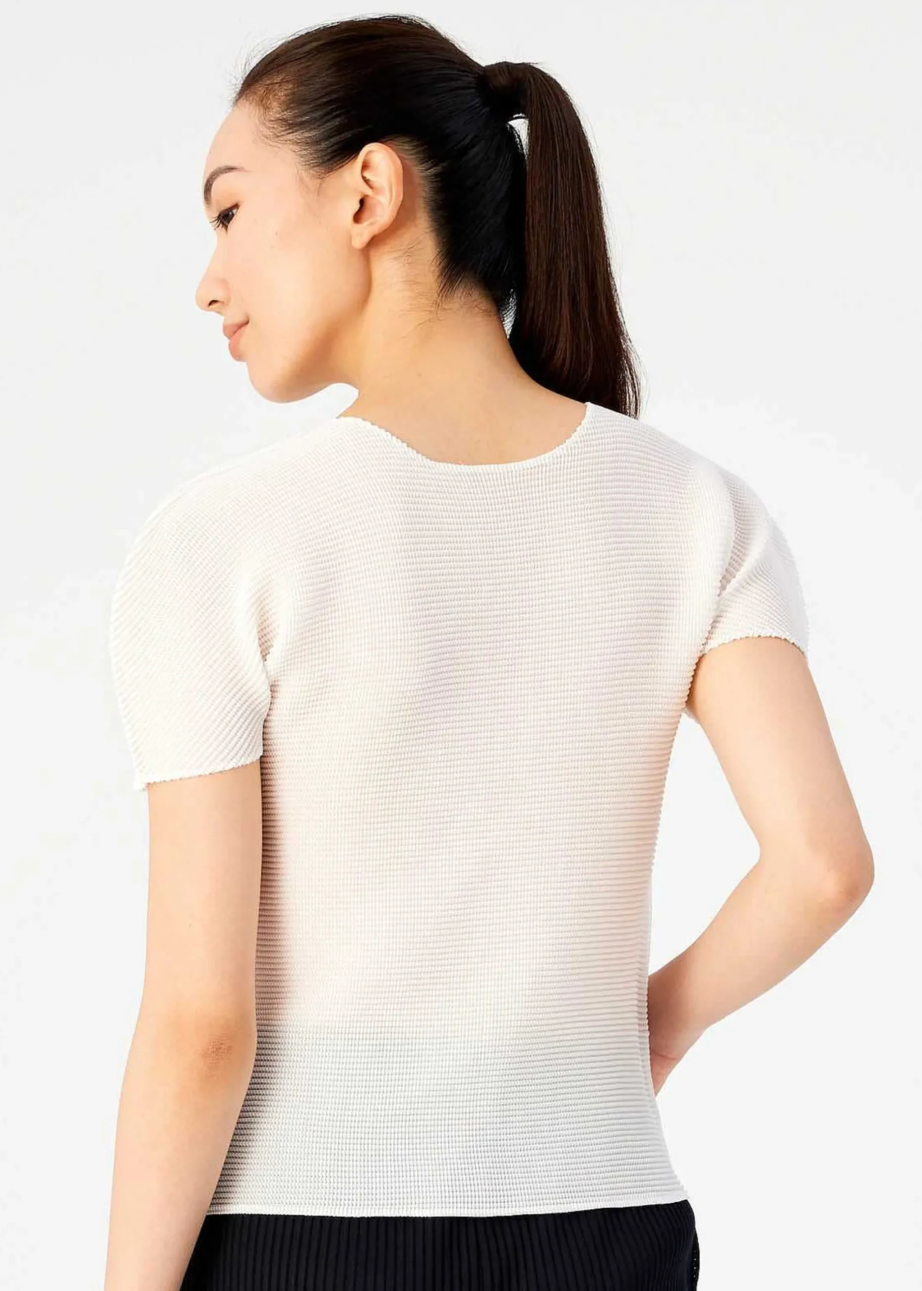 ISSEY MIYAKE Top|Stretch Pleats