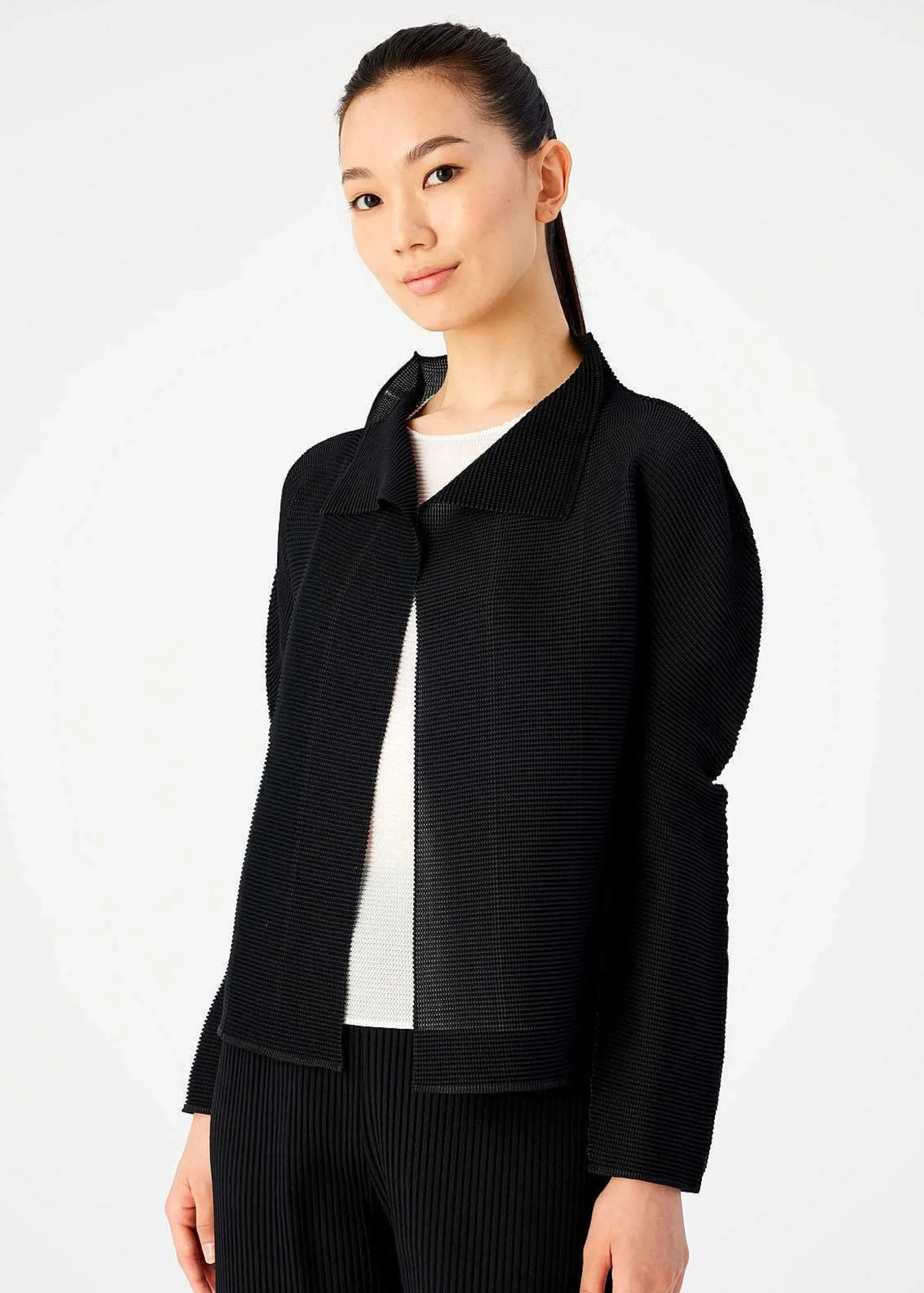 ISSEY MIYAKE Cardigan|Stretch Pleats