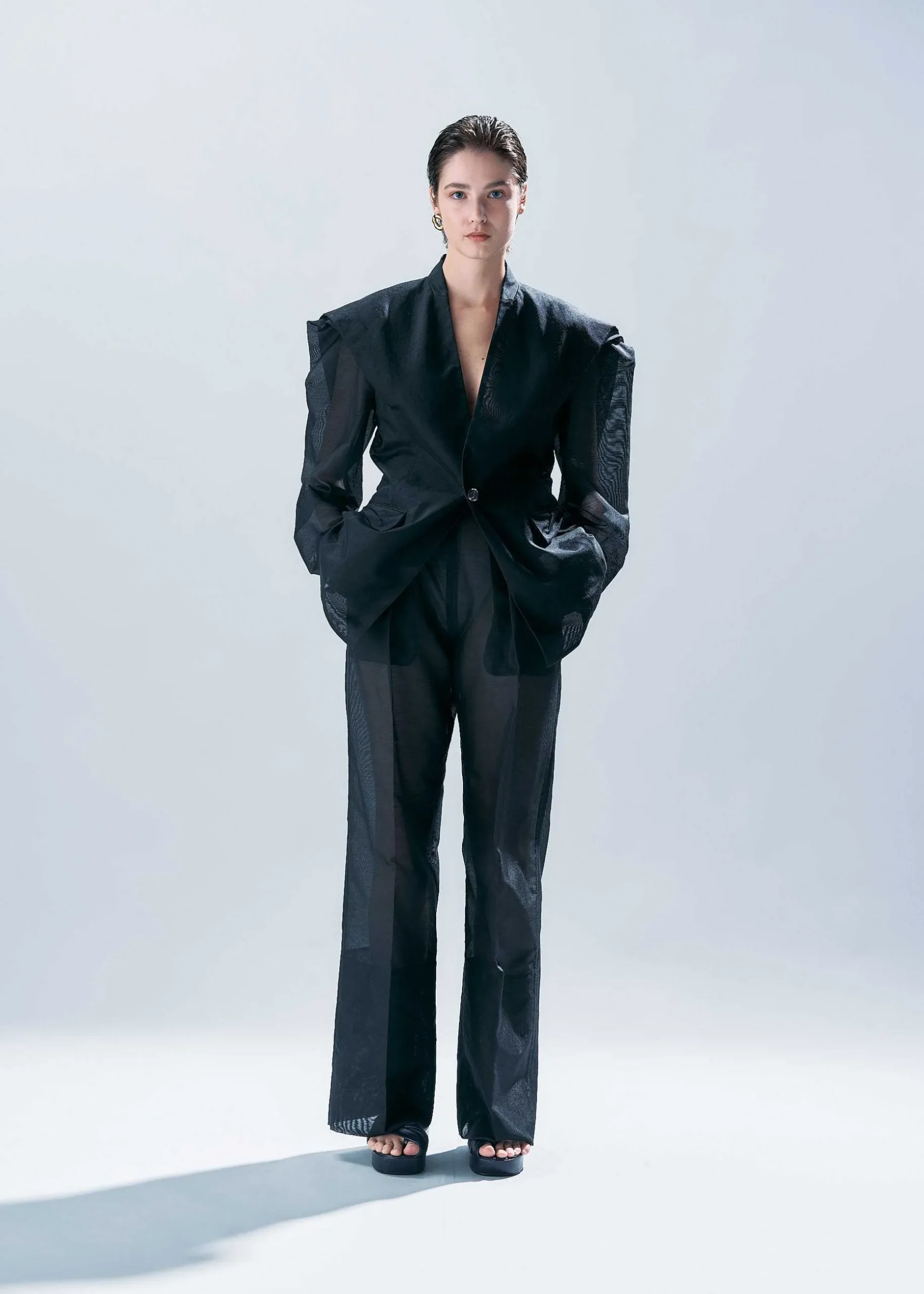 ISSEY MIYAKE Jackets & Blazers|Translucent Suit