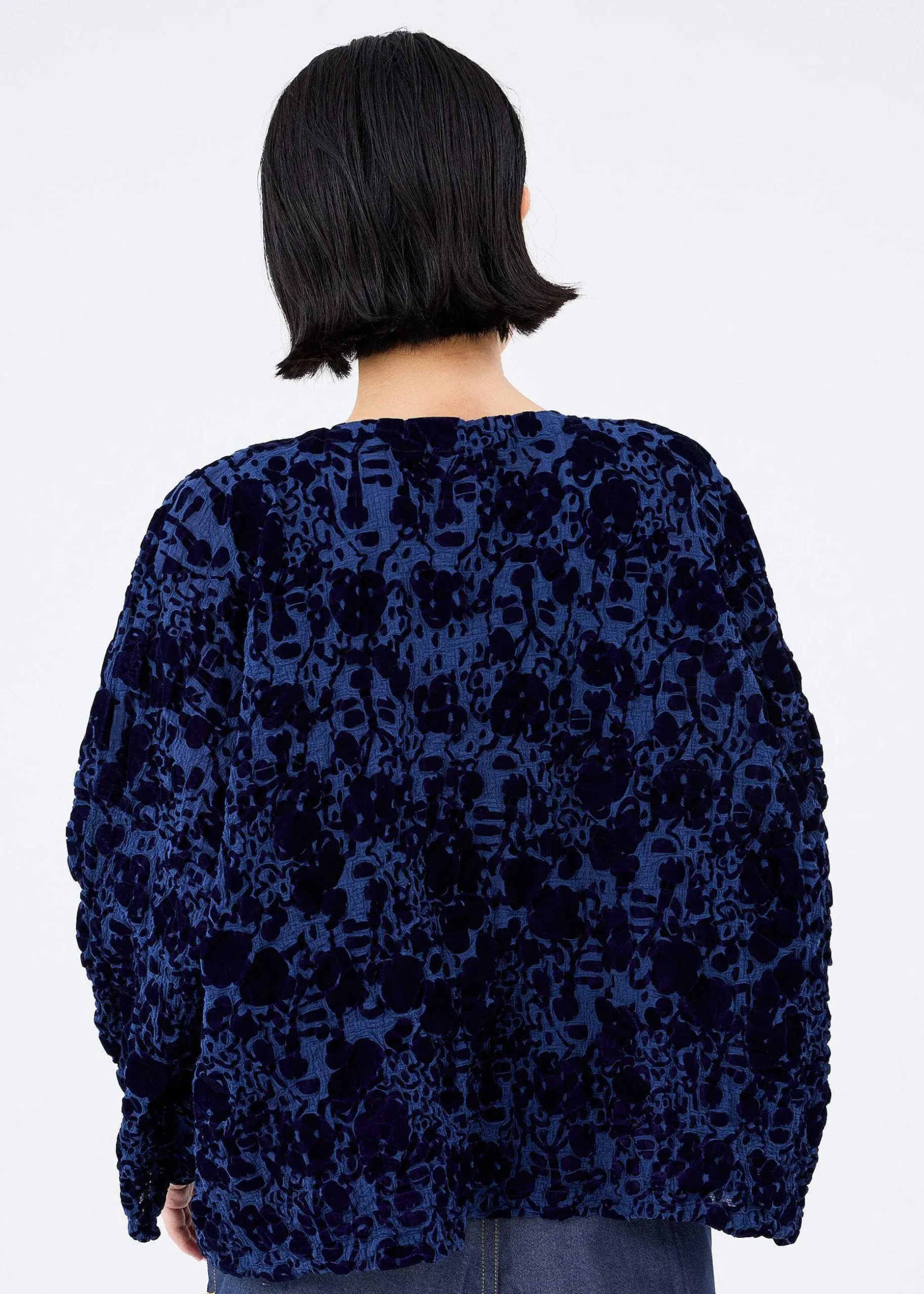 ISSEY MIYAKE Cardigan|Tree Flocky Cauliflower