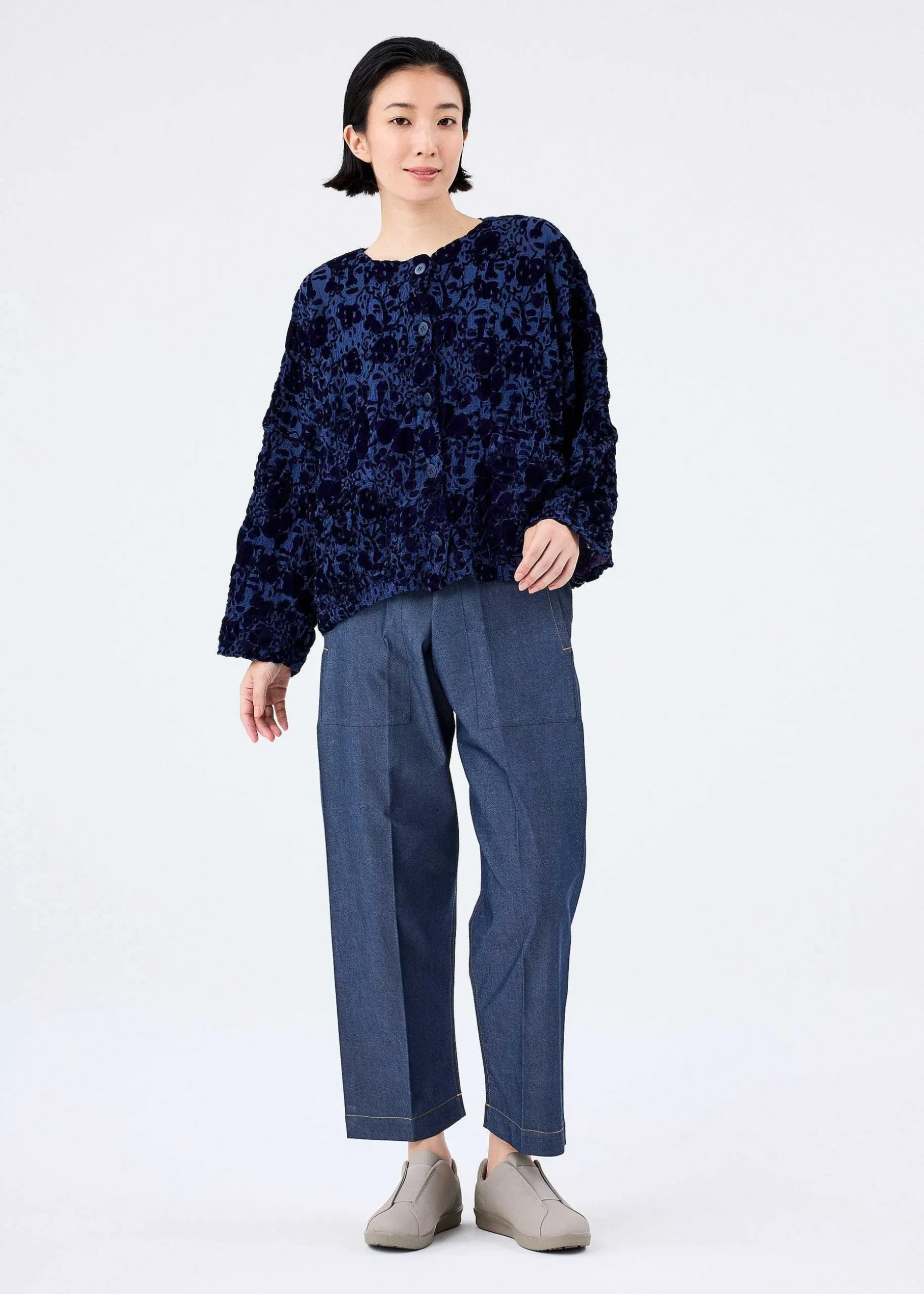 ISSEY MIYAKE Cardigan|Tree Flocky Cauliflower