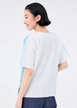 ISSEY MIYAKE Top|Water Flower Fine Knit Pleats T