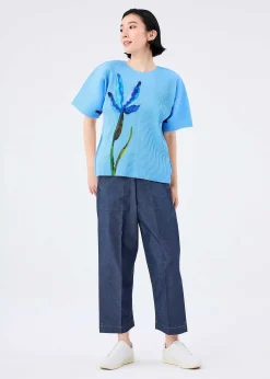 ISSEY MIYAKE Top|Water Flower Fine Knit Pleats T