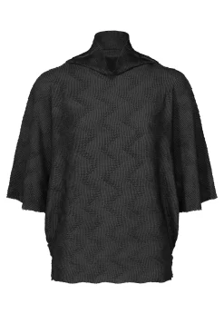ISSEY MIYAKE Top|Wave Knit Stretch Pleats