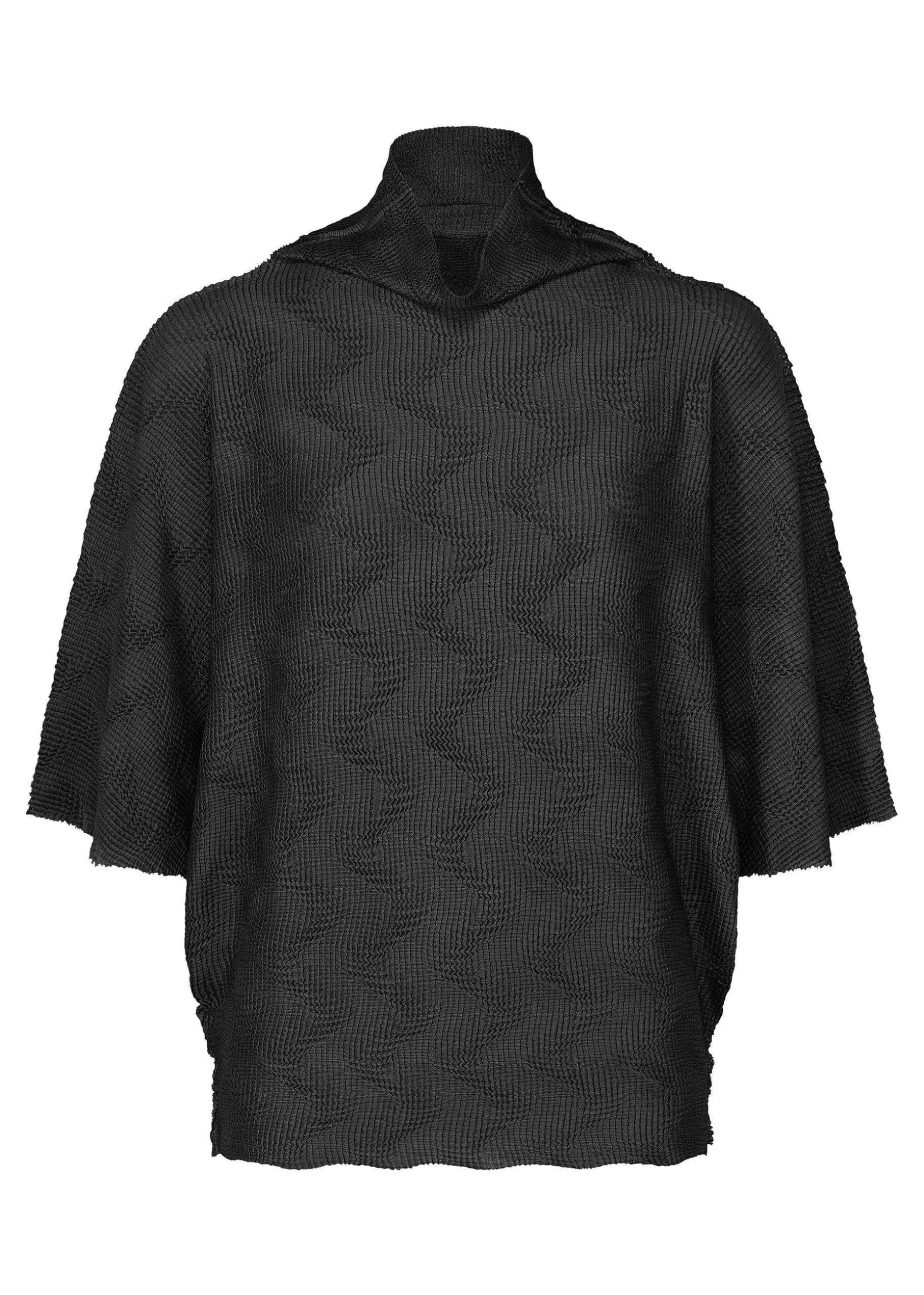 ISSEY MIYAKE Top|Wave Knit Stretch Pleats