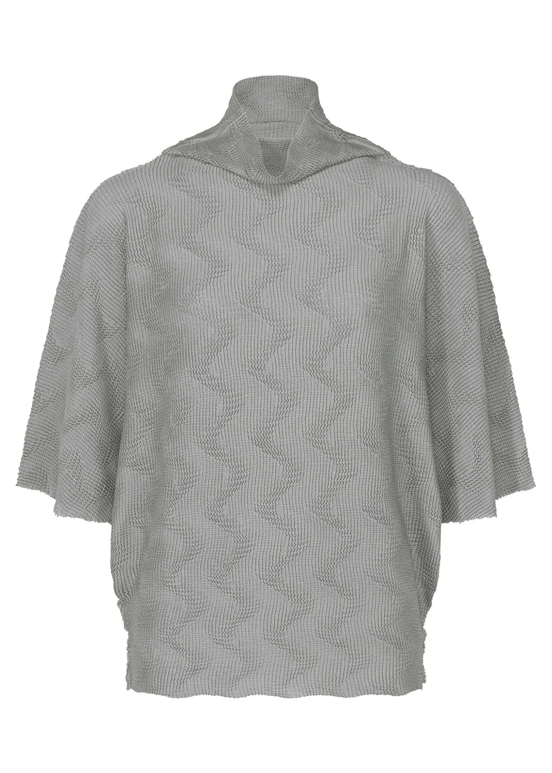 ISSEY MIYAKE Top|Wave Knit Stretch Pleats