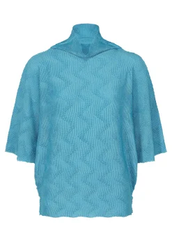 ISSEY MIYAKE Top|Wave Knit Stretch Pleats
