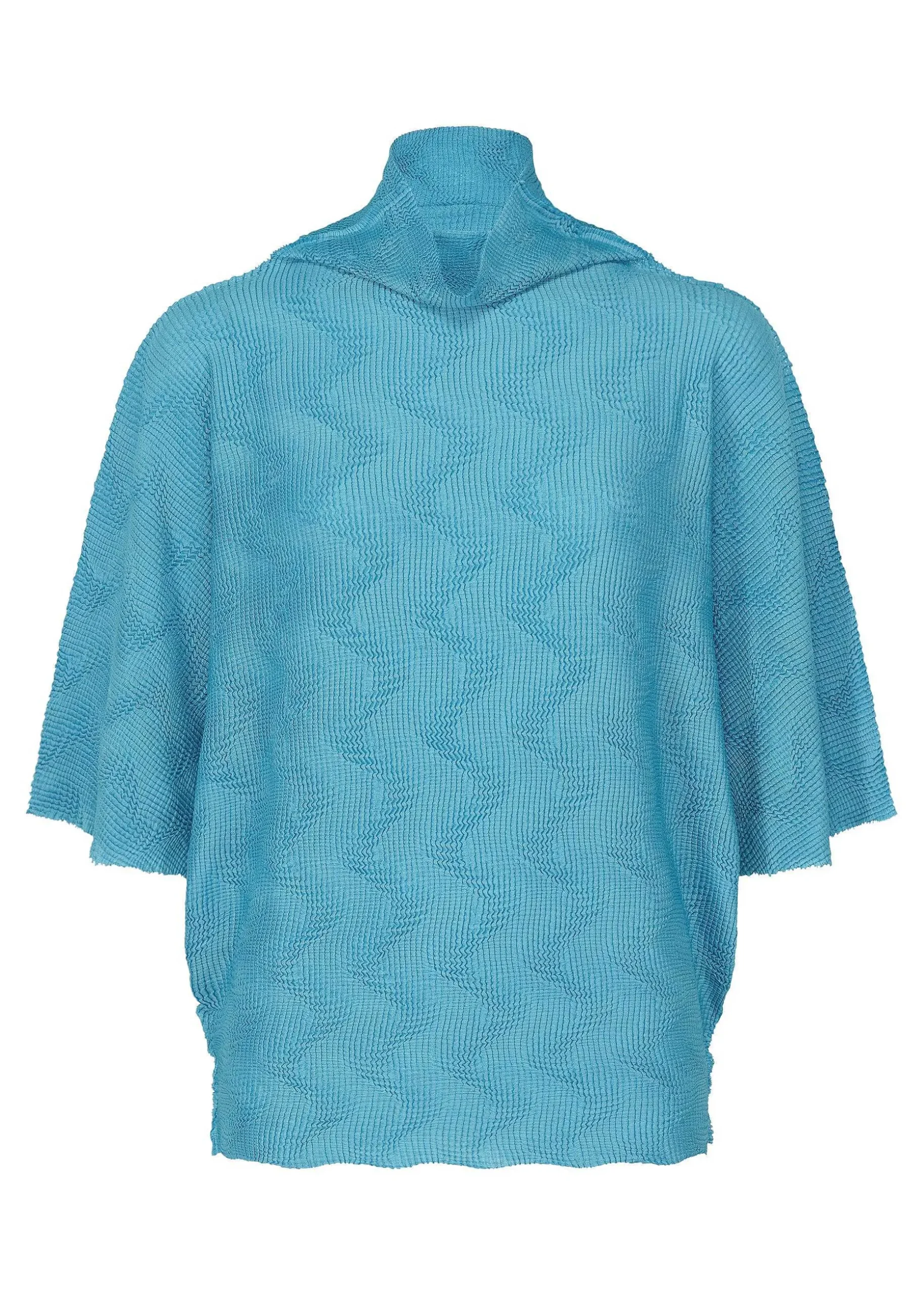 ISSEY MIYAKE Top|Wave Knit Stretch Pleats