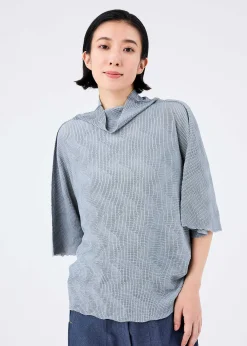 ISSEY MIYAKE Top|Wave Knit Stretch Pleats