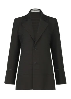ISSEY MIYAKE Jackets & Blazers|Wide Stripe Knit