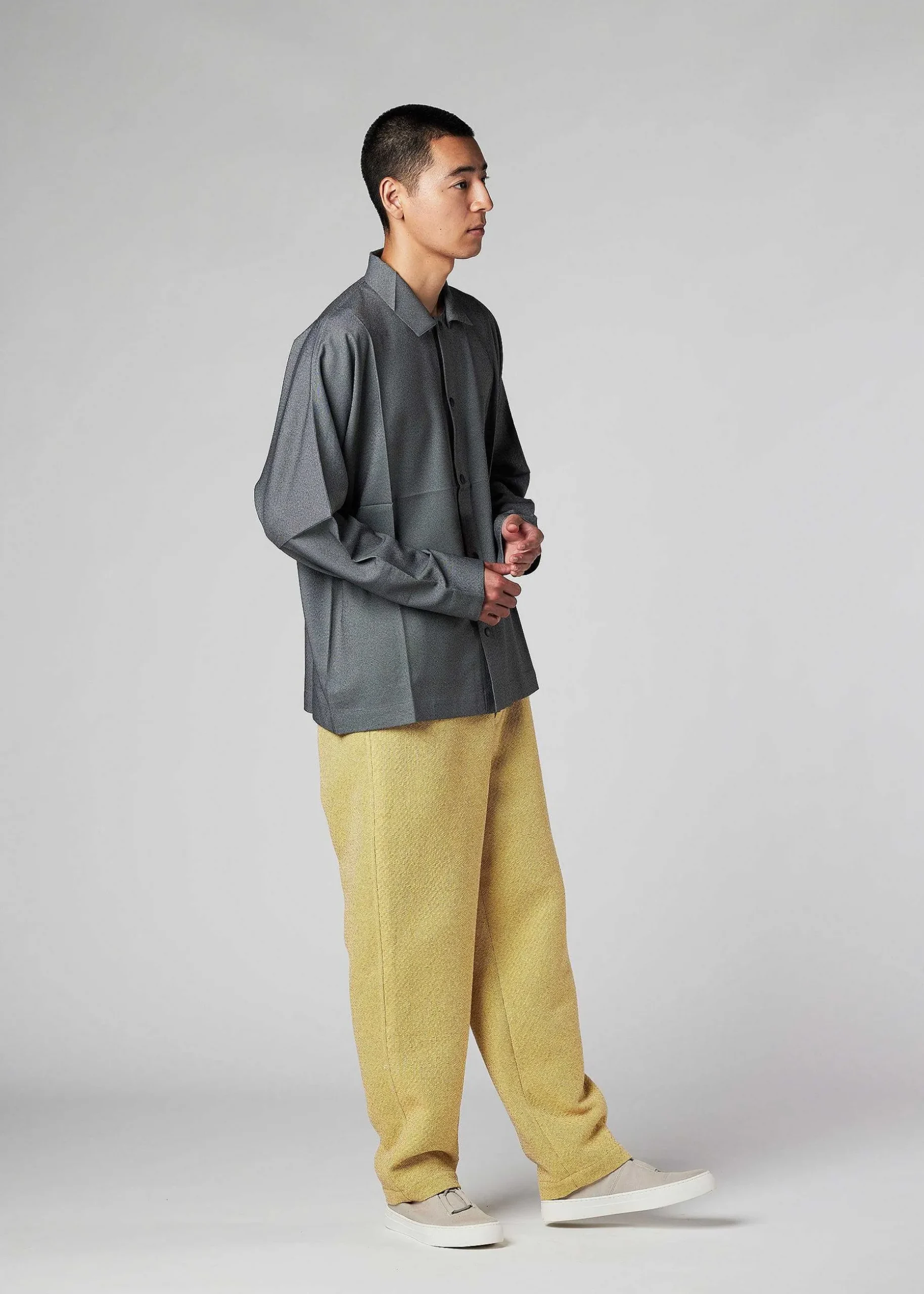 ISSEY MIYAKE Shirts|Wool Like Compact Shirt